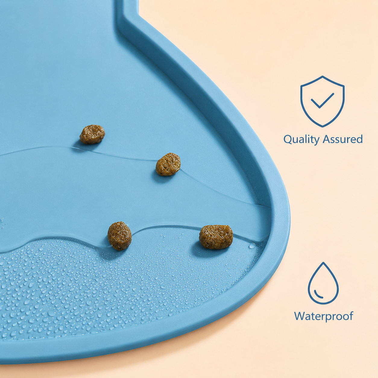ChowCatch Pet Feeding Mat — Non-Slip, Raised Edge, Easy Clean